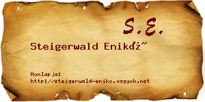 Steigerwald Enikő névjegykártya